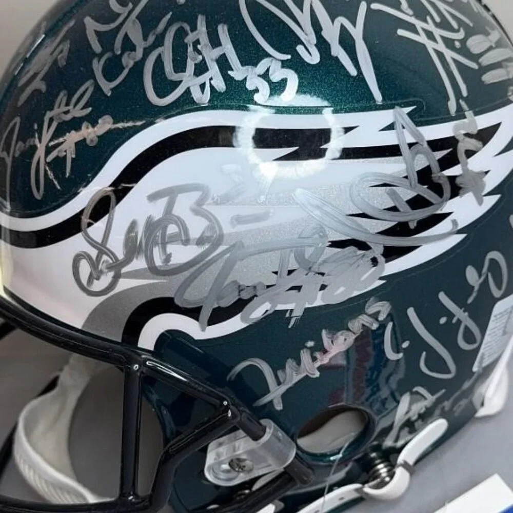 Philadelphia Eagles Signed Full Size Authentic Riddell NFL Football Helmet 2002 - Picture 4 of 12